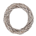 Clayre & Eef Rattan-Kranz Ø 30 cm Weiß gewaschen – Shabby Chic Rohling (6RO0610MW)