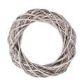Clayre & Eef Rattan-Kranz Ø 20 cm Weiß gewaschen – Mini Rohling (6RO0610SW)