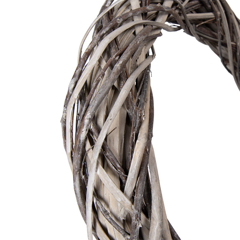 Clayre & Eef Rattan-Kranz Ø 10 cm – Zierlicher Mini-Naturkranz Rohling (6RO0610XS)