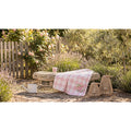 Rattan-Windlicht Konisch mit Glaseinsatz Naturbeige 23x23x30 cm von Clayre & Eef (6RO0614M)