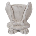 Clayre & Eef Blumentopf Kaninchen Hase 17x16x19 cm Beige – Steinguss Figur (6TE0553M)