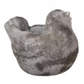 Clayre & Eef Blumentopf Vogel 18x12x13 cm Grau – Steinguss Tierfigur (6TE0564)