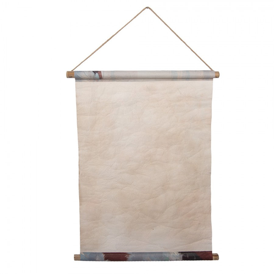 Clayre & Eef Canvas-Wandbehang „Weihnachtsmann Vintage I“ mit Holzleisten, 55x3x75 cm (6WK0049)