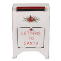 Nostalgischer Weihnachts-Briefkasten Letters to Santa mit Weihnachtsstern Weiß-Rot Metall 20x14x30 cm von Clayre & Eef (6Y5914)