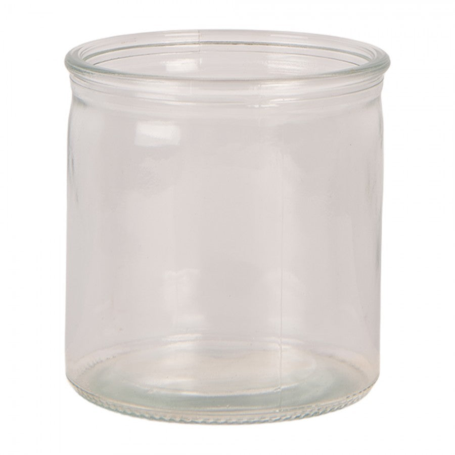 Clayre & Eef Teelichthalter Silhouette Maedchen mit Rose Sonnenhut Rostoptik Glaszylinder 18x13x31 cm (6Y6097)