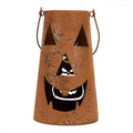 Halloween Metall-Laterne Kürbis Windlicht Edelrost Braun Ø 14x23 cm von Clayre & Eef (6Y6102)