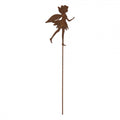 Gartenstecker Elfe Fee Metall Rostbraun Beetstecker 9x1x42 cm von Clayre & Eef (6Y6113)