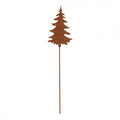 Edelrost-Gartenstecker Weihnachtsbaum / Tannenbaum Braun Metall 11x1x50 cm von Clayre & Eef (6Y6115)
