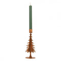 Edelrost-Kerzenständer Tannenbaum schlank Rostbraun 9x7x24 cm Metall von Clayre & Eef (6Y6145)