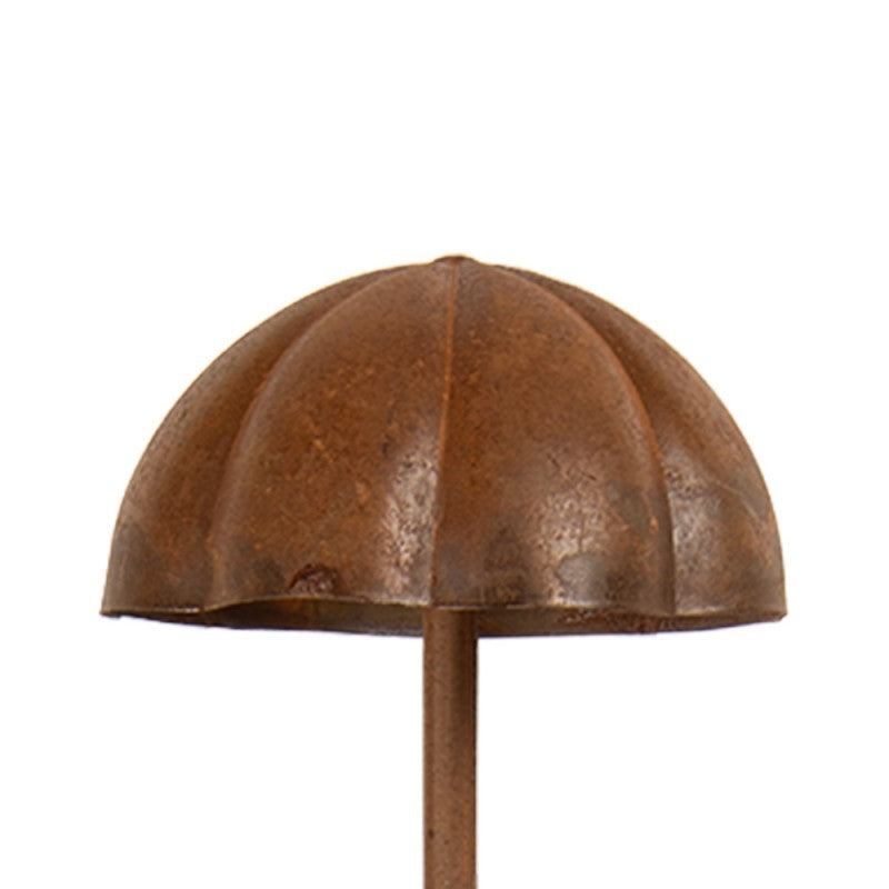 Gartenstecker Pilz Kappe Rostoptik Braun Metall Ø 11x40 cm von Clayre & Eef (6Y6151)