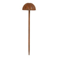 Gartenstecker Pilz gerippt Rostoptik Braun Metall Ø 8x31 cm Beetstecker von Clayre & Eef (6Y6152)