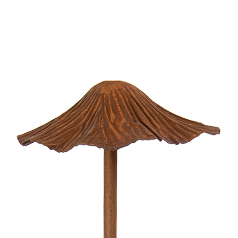 Gartenstecker Pilz Flachkappe Rostoptik Braun Metall Ø 12x40 cm von Clayre & Eef (6Y6154)