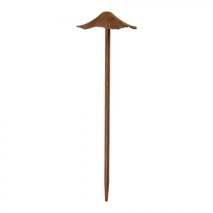 Gartenstecker Pilz Rostoptik Braun Metall Ø 10x41 cm Beetstecker von Clayre & Eef (6Y6155)