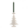 Metall-Kerzenständer Weihnachtsbaum für Stabkerzen Grau Ø 9x26 cm von Clayre & Eef (6Y6182)