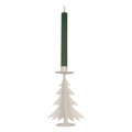 Metall-Kerzenständer Weihnachtsbaum für Stabkerzen Grau Ø 9x20 cm von Clayre & Eef (6Y6183)