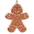 Weihnachtsanhänger Pfefferkuchenmann Metall geprägt Kupfer Braun 17x1x23 cm von Clayre & Eef (6Y6238)