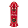 Nostalgischer Weihnachts-Standbriefkasten Säule Santa’s Express Delivery Rot Metall Ø 20x56 cm von Clayre & Eef (6Y6245)