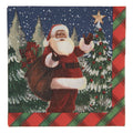 Papierservietten 20er-Set Weihnachtsmann Schottenkaro Blau 25x25 cm von Clayre & Eef (73099)