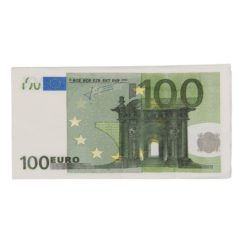 Papierservietten 10er-Set 100-Euro-Schein Geldschein 33x33 cm von Clayre & Eef (73104)