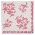 Papierservietten 20er-Set Vintage Rosen Spitzenborde Magenta 33x33 cm von Clayre & Eef (73113)