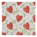 Papierservietten 20er-Set Rote Herzen Blattzweige Weiß 33x33 cm von Clayre & Eef (73117)
