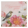 Papierservietten 20er-Set Singvogel Pfingstrosen Rosa 33x33 cm von Clayre & Eef (73120)