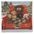 Papierservietten 20er-Set Hunde im roten Pickup Weihnachten 33x33 cm von Clayre & Eef (73126)