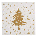 Papierservietten 20er-Set Goldener Weihnachtsbaum Weiß-Gold 33x33 cm von Clayre & Eef (73132)