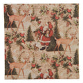 Papierservietten 20er-Set Weihnachtsmann Waldtiere Vintage Beige 33x33 cm von Clayre & Eef (73134)
