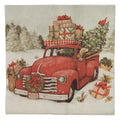 Papierservietten 20er-Set Roter Weihnachts-Truck Geschenke Weiß 33x33 cm von Clayre & Eef (73136)