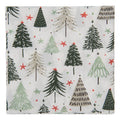 Papierservietten 20er-Set Skandi Weihnachtsbäume Wald Grün-Rot 33x33 cm von Clayre & Eef (73137)