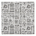 Papierservietten 20er-Set Bakery Kitchen Doodles Schwarz-Weiß 33x33 cm von Clayre & Eef (73149)