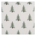 Papierservietten 20er-Set Skandi Tannenbaum Muster Weiß-Grün 33x33 cm von Clayre & Eef (73151)