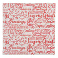 Papierservietten 20er-Set Seasons Greetings Typografie Tannen Rot-Weiß 33x33 cm von Clayre & Eef (73163)