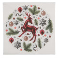 Papierservietten 20er-Set Rentier Weihnachtskranz Weiß-Rot 33x33 cm von Clayre & Eef (73168)