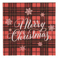 Papierservietten 20er-Set Tartan Schottenkaro Merry Christmas Rot 33x33 cm von Clayre & Eef (73175)