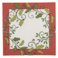 Papierservietten 20er-Set Stechpalme Mistelzweige Kranz Rot-Weiß 33x33 cm von Clayre & Eef (73176)