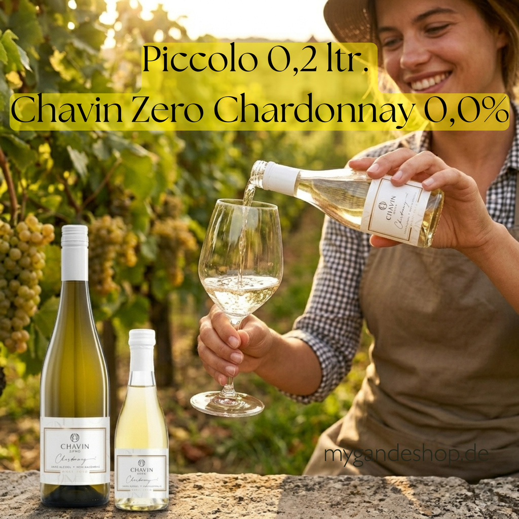 Chavin Zero Chardonnay 0,0% Piccolo (0,2 l) – Alkoholfreier Weißwein