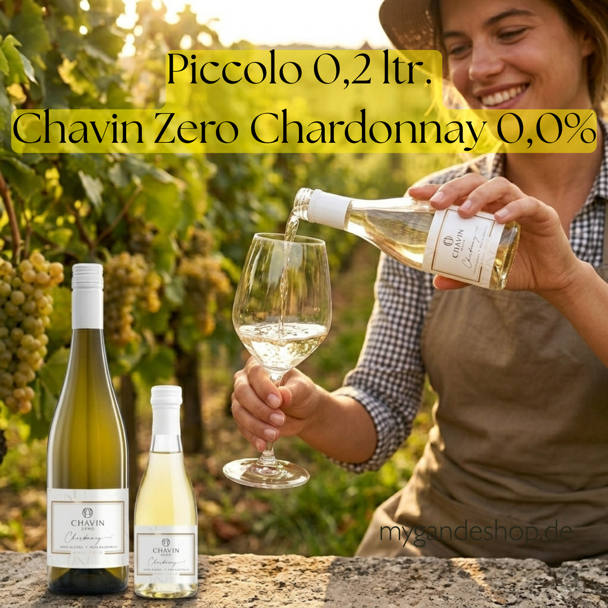 Chavin Zero Chardonnay 0,0% Piccolo (0,2 l) – Alkoholfreier Weißwein