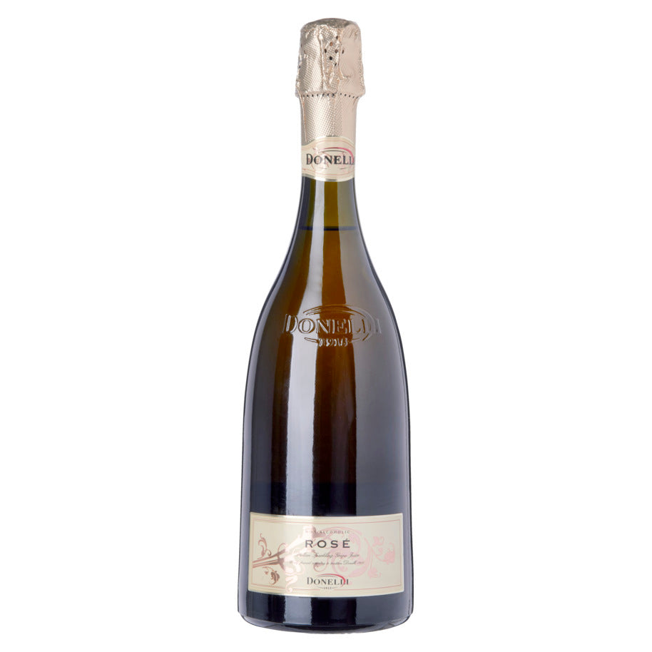 Donelli Rosé Alkoholfreier Spumante 0,75 l – Italienischer Rosé-Schaumwein aus Modena