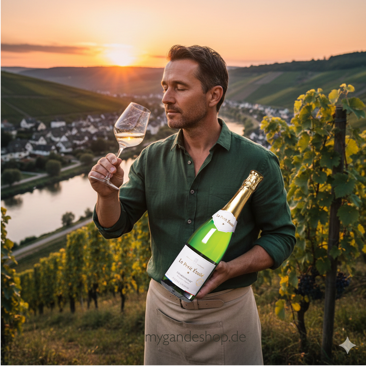6 x Le Petit Étoilé Chardonnay 0,0 % Vorteilspaket (6 x 0,75 l) – Alkoholfreier Bio & Vegan Sekt