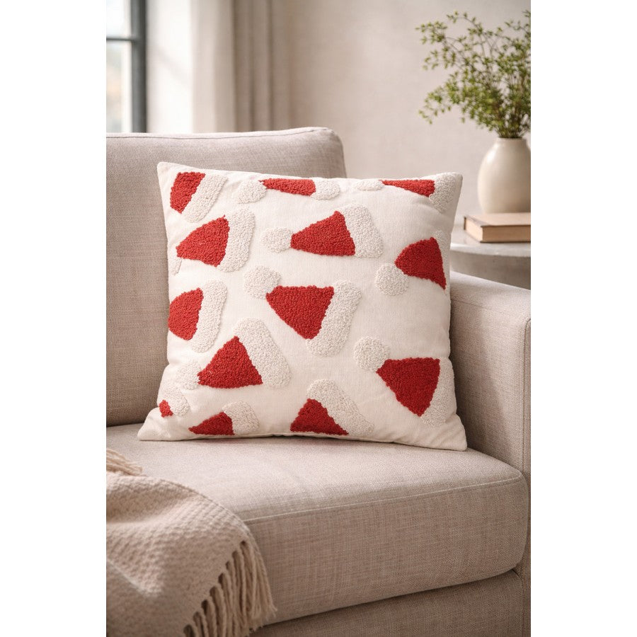 Clayre & Eef Dekokissen Nikolaus-Mützen Tufting 45 × 45 × 4 cm (KG023.135)