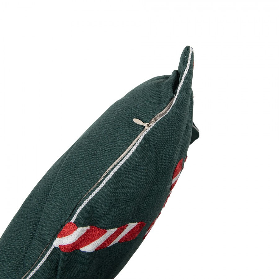 Clayre & Eef Dekokissen Zuckerstangen Jacquard-Webung / Stick-Optik 45 × 45 × 4 cm (KG023.137)
