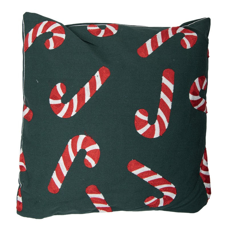 Clayre & Eef Dekokissen Zuckerstangen Jacquard-Webung / Stick-Optik 45 × 45 × 4 cm (KG023.137)