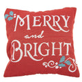 Jacquard Kissen gefüllt Merry & Bright Festtagsrot Rot 44x44x4 cm von Clayre & Eef (KG023.152)