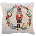 Jacquard Kissen gefüllt Nussknacker Nostalgie Beige 45x45x4 cm von Clayre & Eef (KG023.160)