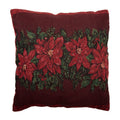 Jacquard Kissen gefüllt Christstern Festtagsrot Rot 45x45x4 cm von Clayre & Eef (KG023.163)