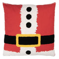 Clayre & Eef Dekokissen Weihnachtsmann-Mantel Santa Suit 3D-Tufting Gürtel & Pelzbesatz 45 × 5 × 45 cm (KG023.171)