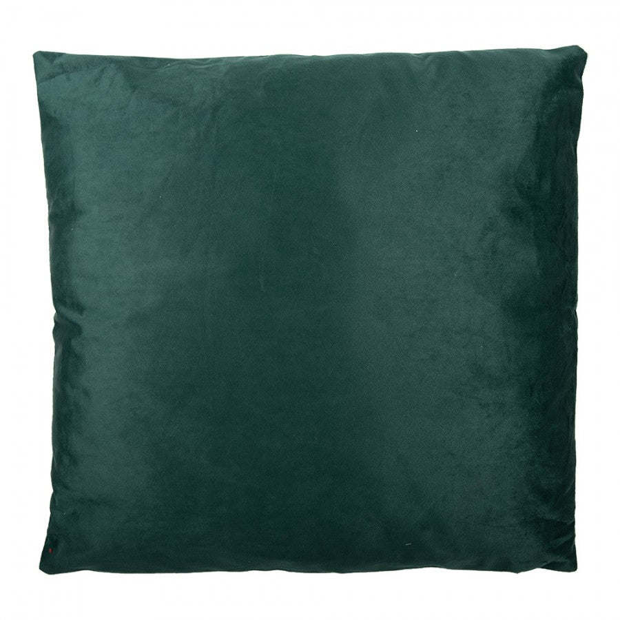 Clayre & Eef Dekokissen Tannenwald Edler Samt mit Stickerei & Schottenkaro 45 × 5 × 45 cm (KG023.172)