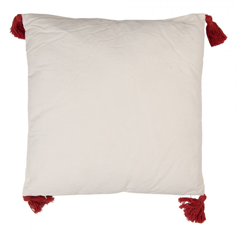 Clayre & Eef Dekokissen All-Over Weihnachtsmützen 3D-Tufting mit 4 Eckquasten 45 × 5 × 45 cm (KG023.173)